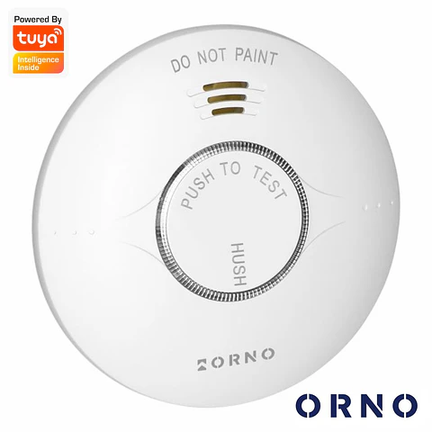 Detetor De Fumo S/ Fios Smart Wi-Fi 2xAA TUYA ORNO