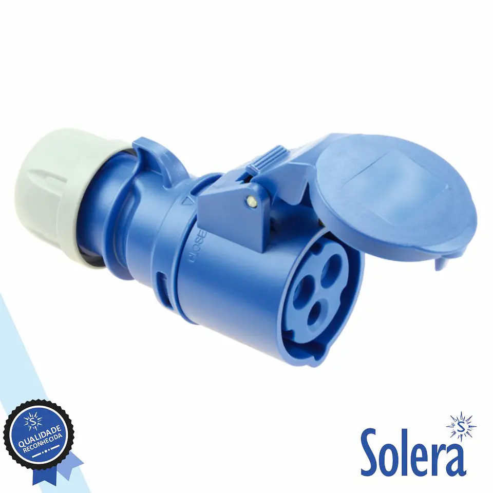 Ficha Industrial CEE Fêmea 32A 2P+T 230V IP44 SOLERA 1