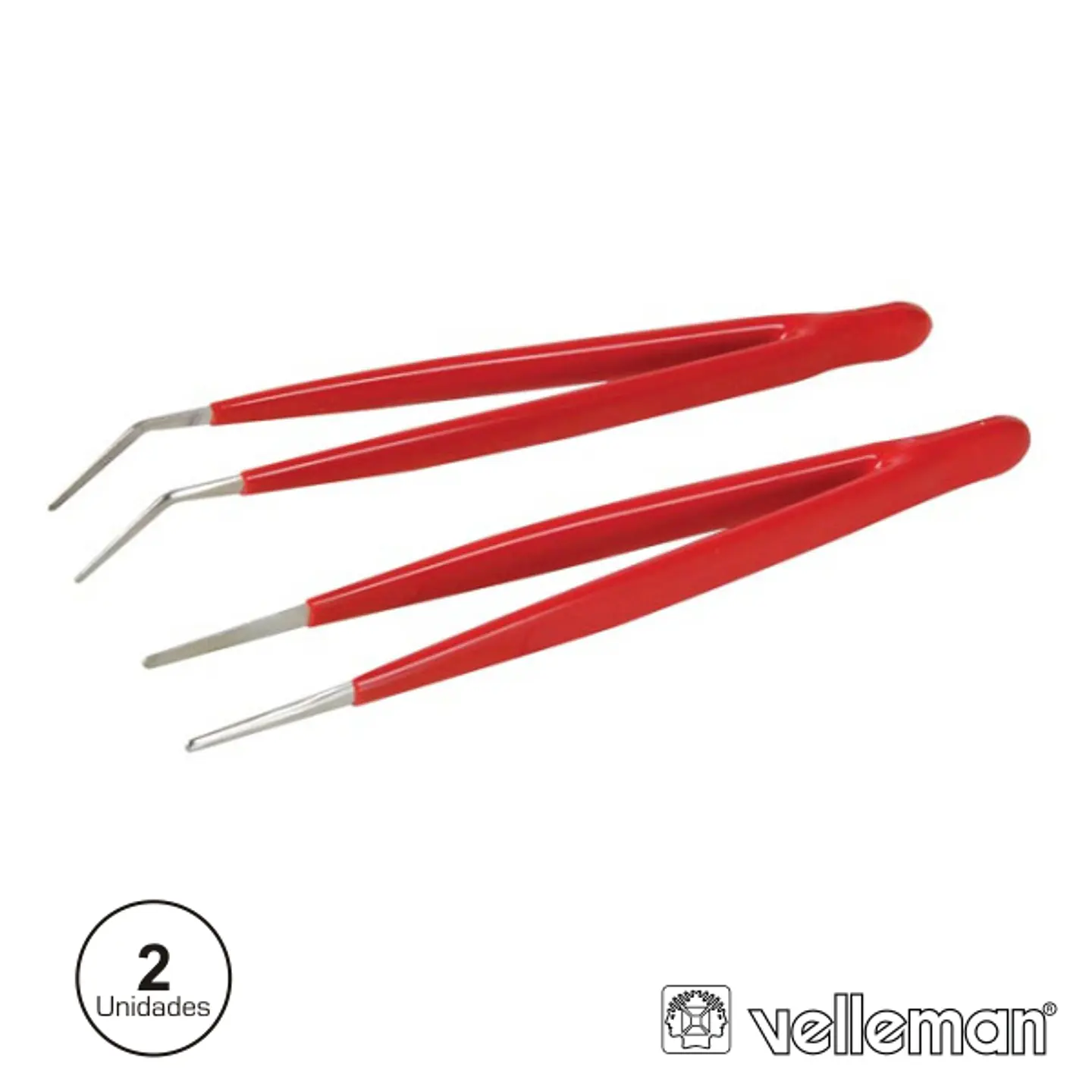 CONJUNTO 2 PINÇAS C/ PONTAS CURVAS E PLANAS VELLEMAN 1