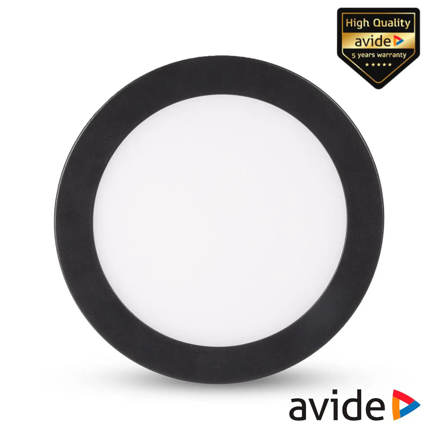 Painel Leds Redondo Superfície 12W 178mm  950 lm CCT Preto 1