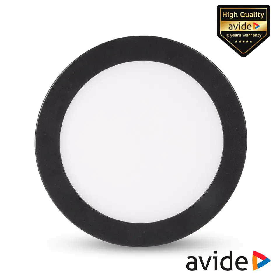 Painel Leds Redondo Superfície 12W 178mm  950 lm CCT Preto 1