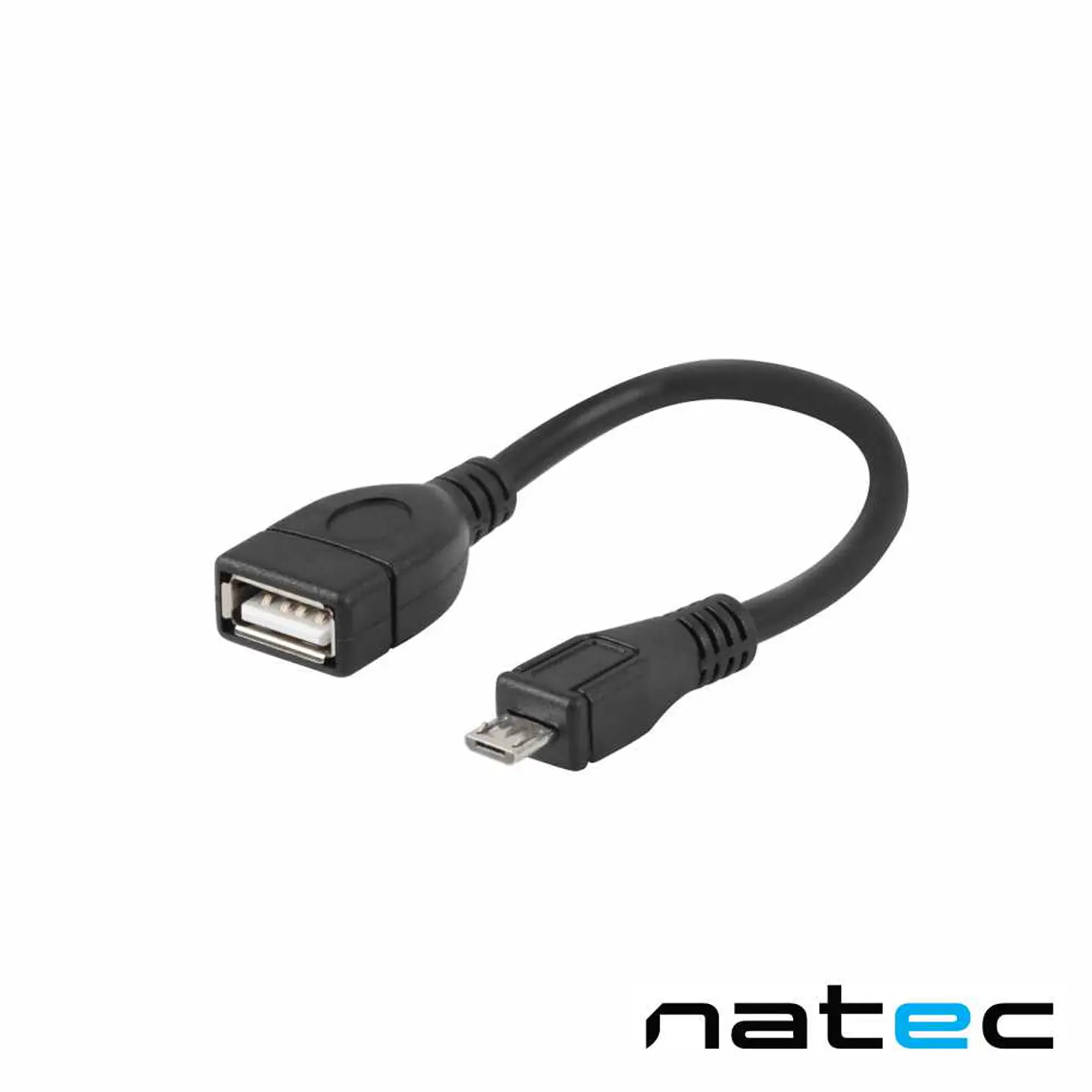 Cabo Adaptador USB-A 2.0 Fêmea /Micro USB Macho OTG NATEC 1