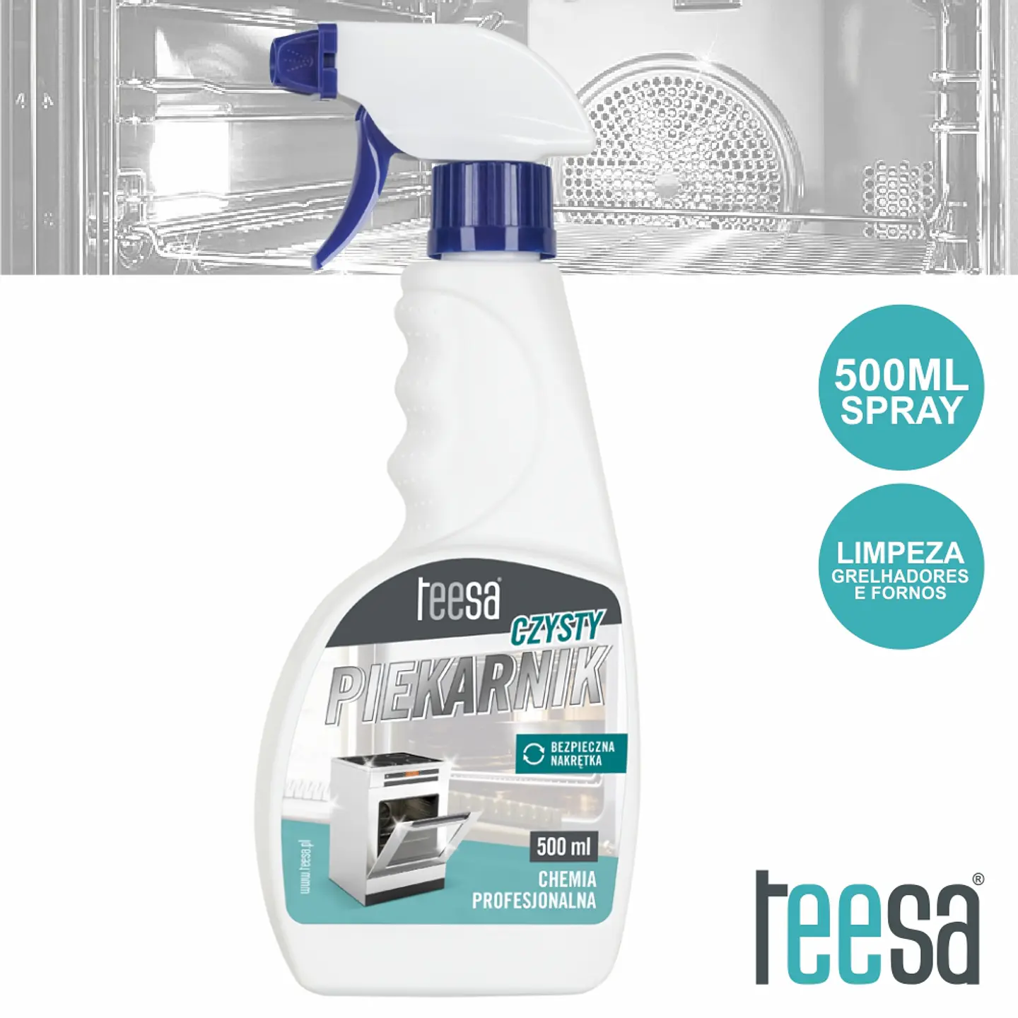SPRAY DE 500ML LIMPEZA P/ FORNOS GRELHADORES TEESA 1