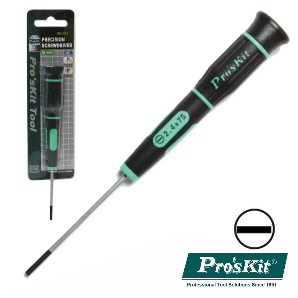 CHAVE DE FENDAS 2.4X75MM DE PRECISÃO PROSKIT 1