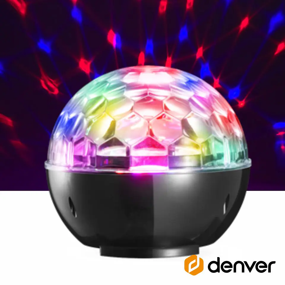 Projetor Luz RGB C/ Coluna 60W USB/BT/BAT DENVER 1