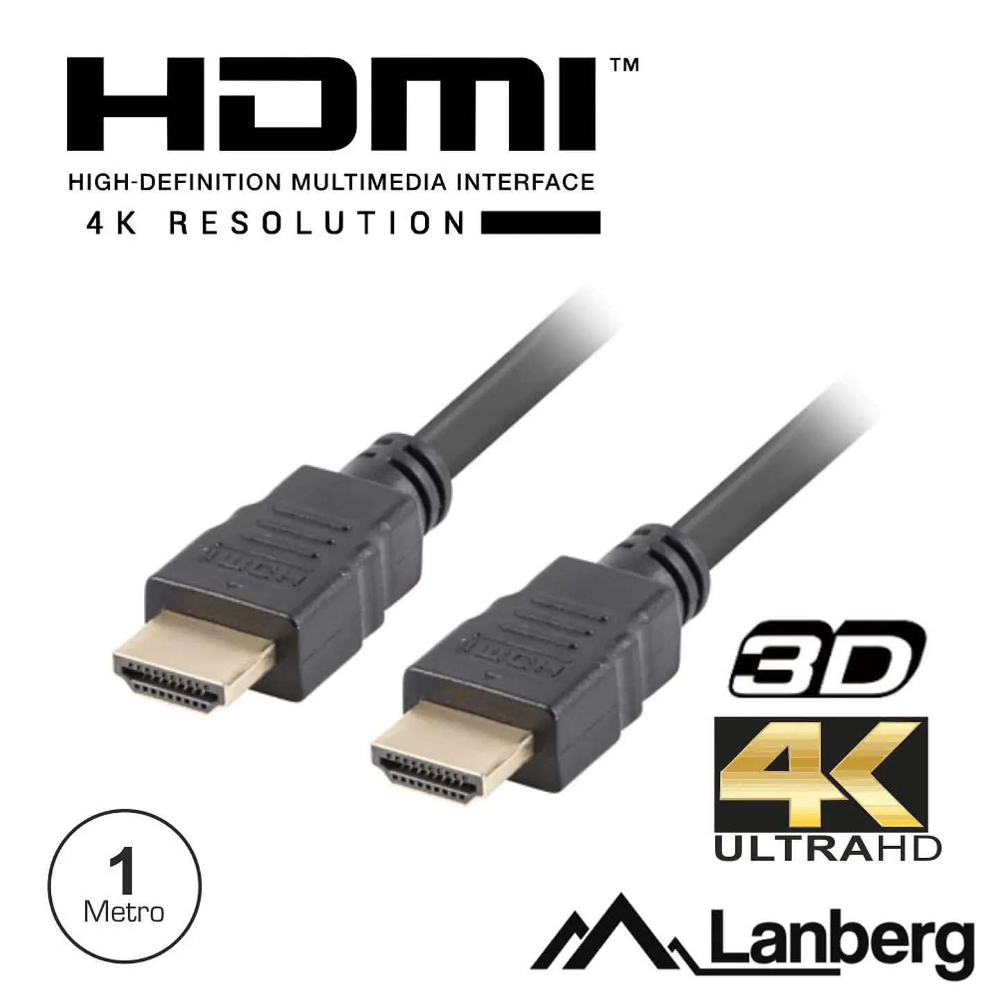 Cabo HDMI Dourado Macho / Macho 1.4 1m LANBERG 1