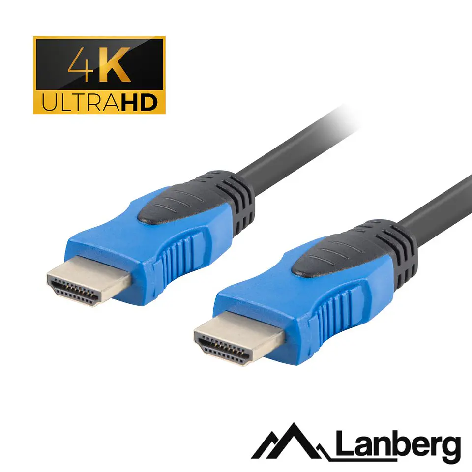 Cabo HDMI Dourado Macho / Macho 2.0 4K 1m LANBERG 1