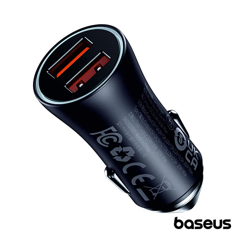 Adaptador Isqueiro USB 60W PD QC3.0 Golden Contactor BASEUS