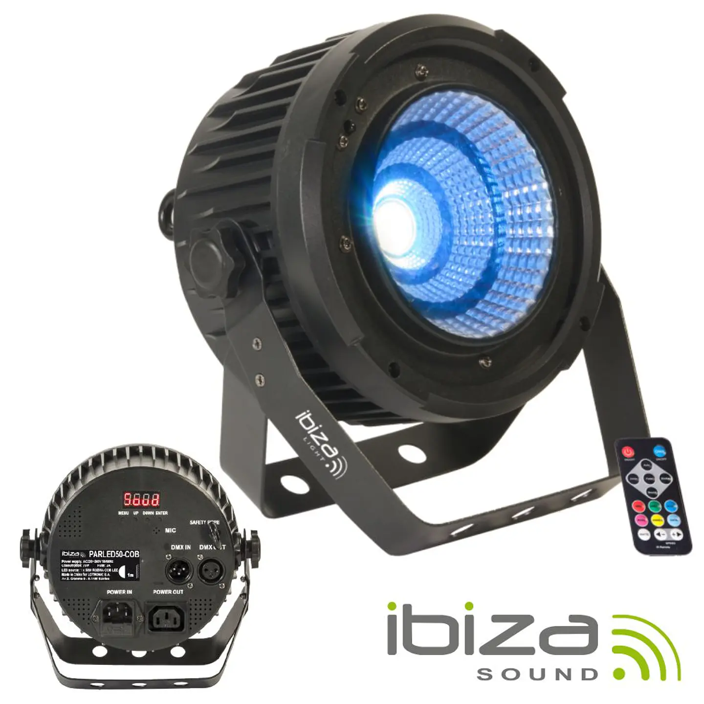 Projetor Luz LED RGBWA DMX 50W Comando IBIZA 1