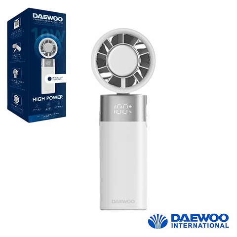 Ventoinha Portátil 10W USB-C Recarregável DAEWOO