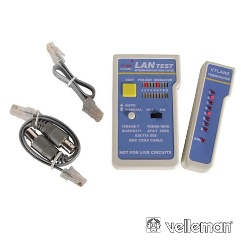TESTADOR DE CABOS RJ45/RJ12/RJ11/RJ10/BNC