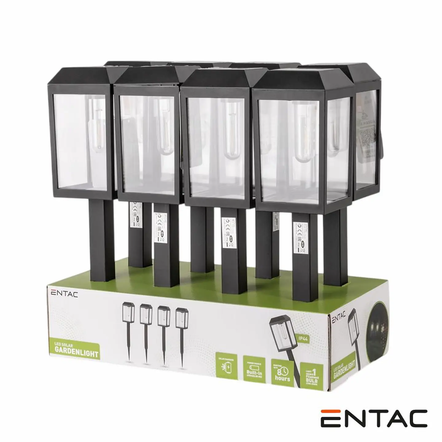 Candeeiro Solar LED 8X ENTAC 1