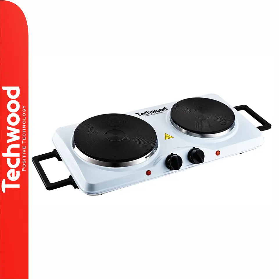 Fogão Elétrico 2 Placas 2500W Branco TECHWOOD 1