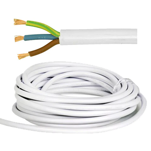 CABO ALIMENTAÇÃO ELÉTRICO 3X1.5MM² BRANCO 5M