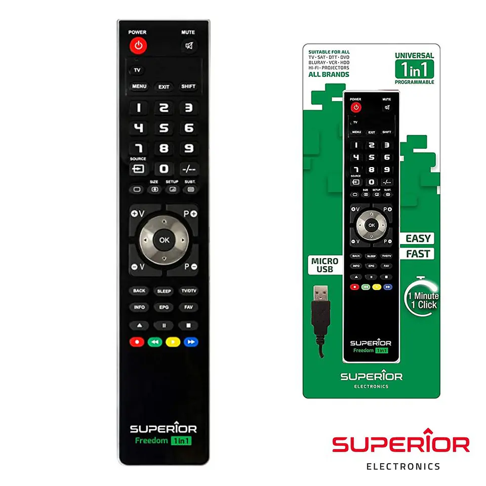 Comando TV Programável FREEDOM C/ USB 1