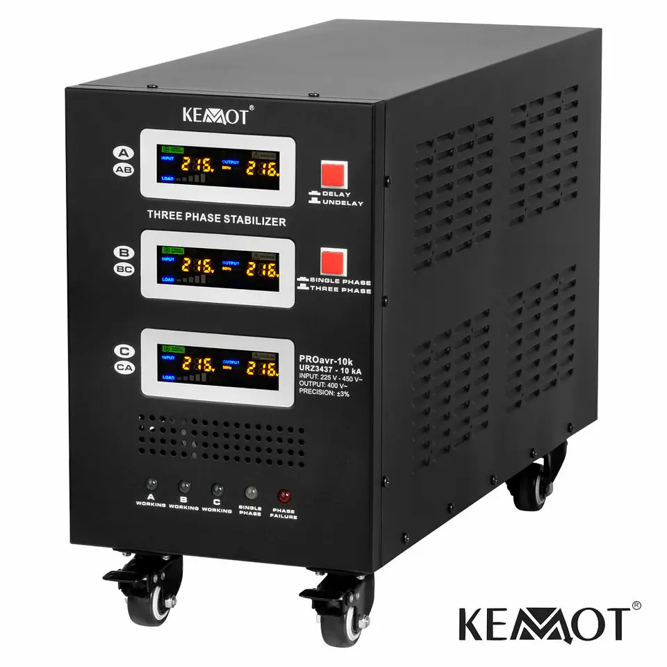 Estabilizador Automático Tensão Servomotor 10000VA KEMOT 1