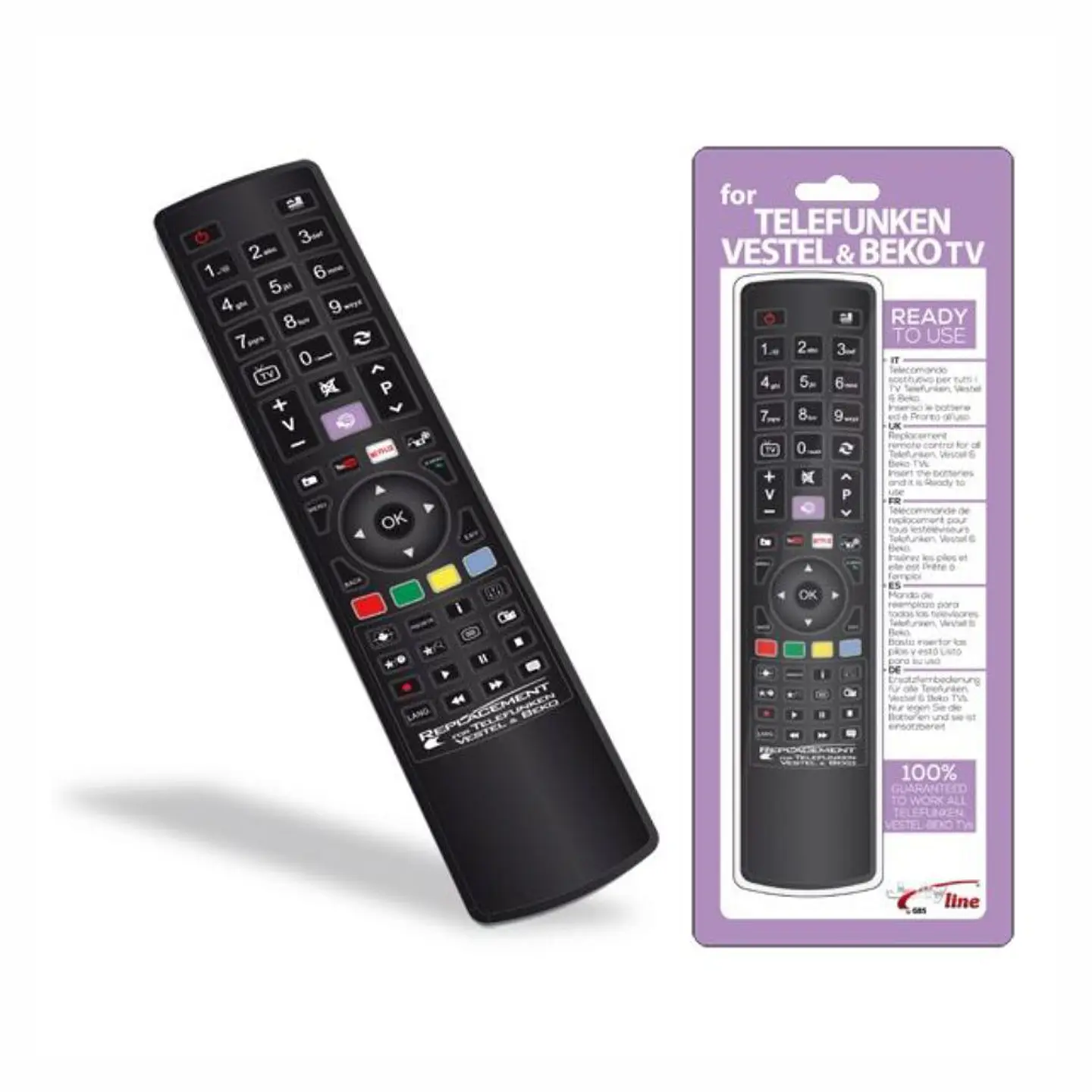 Comando TV LCD/LED P/ Telefunken, Vestel, Beko TV 1