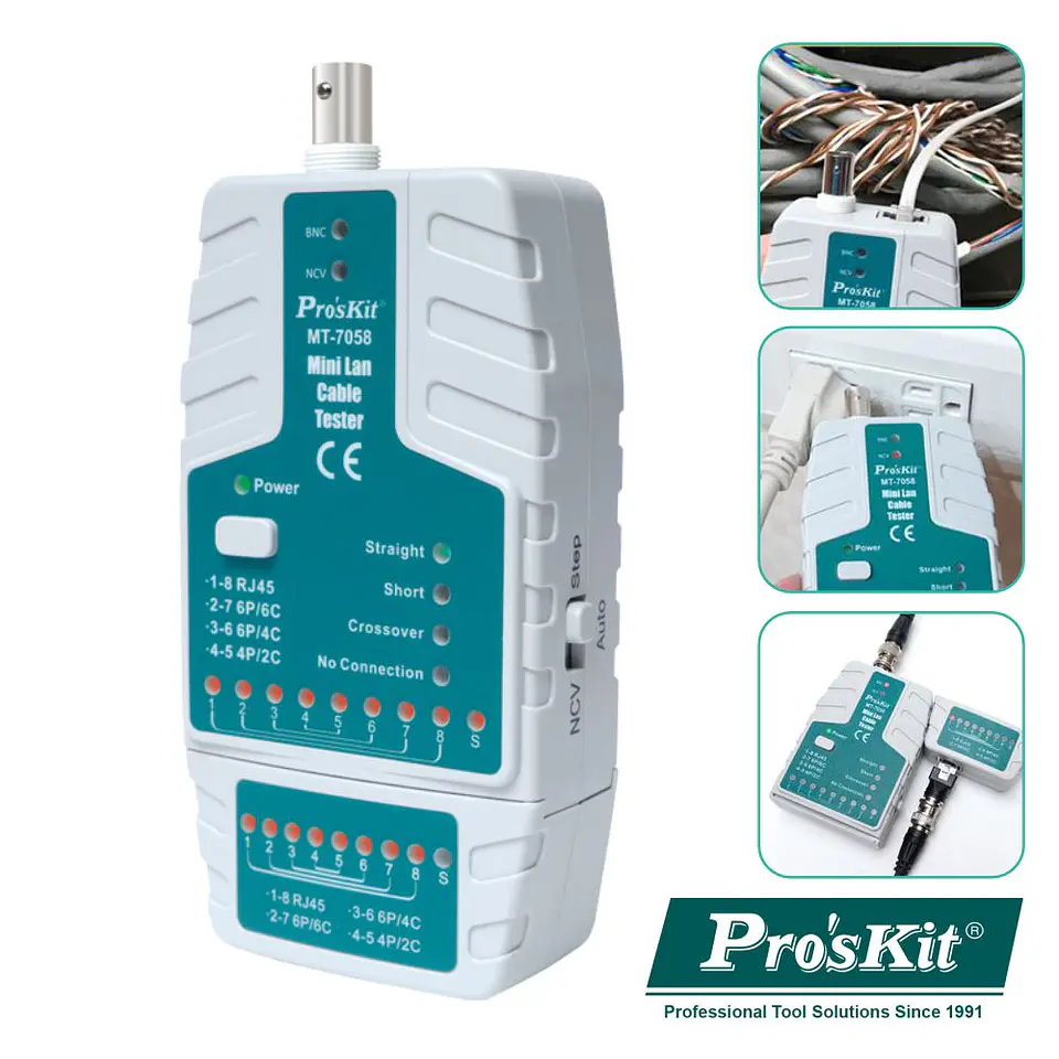 TESTADOR DE CABOS REDE COMPACTO PROSKIT 1