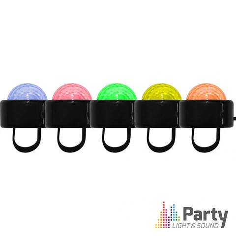 Conjunto de 5 Anéis LED RGB PARTY