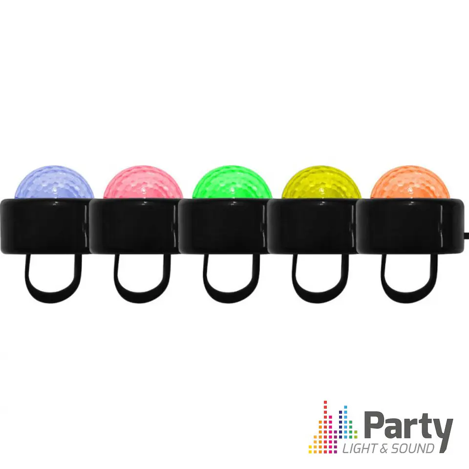 Conjunto de 5 Anéis LED RGB PARTY 1
