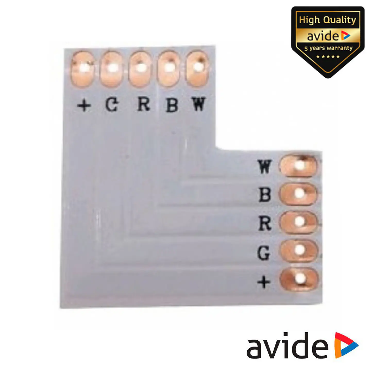 União P/ Fita LED RGBW IP20 90º AVIDE 1