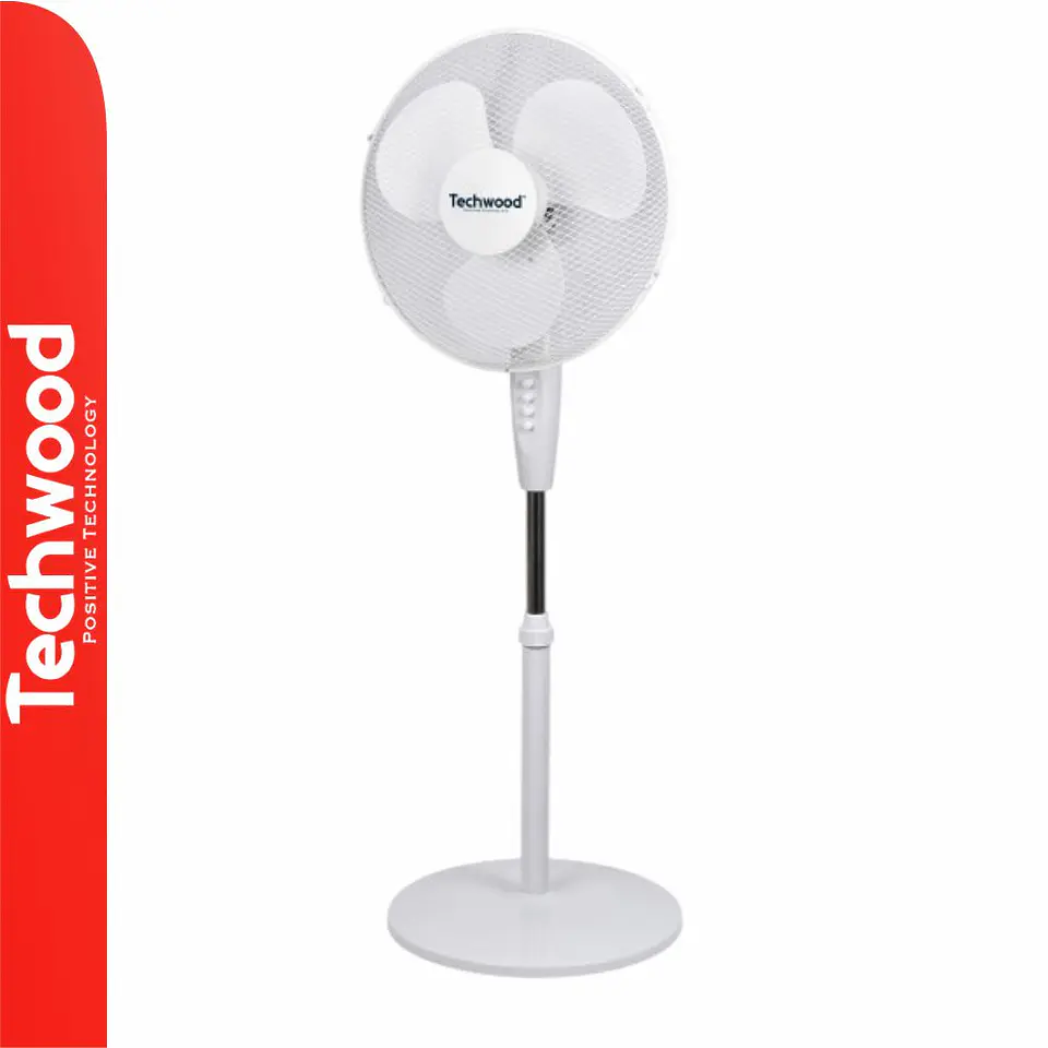 Ventoinha De Pé Branca Ø40cm 40W TECHWOOD 1