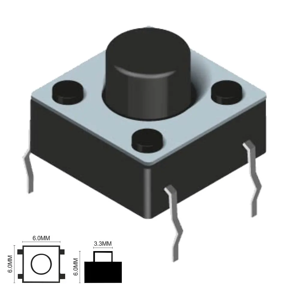 INTERRUPTOR MICRO SWITCH 6x6MM ALTURA 6MM 1