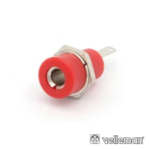 BORNE TERMINAL 26MM FÊMEA DE PAINEL VERMELHO VELLEMAN