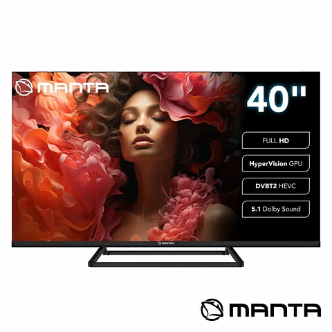 Smart TV LED Frameless 40" FHD HDMI DVB-T2/T/C MANTA
