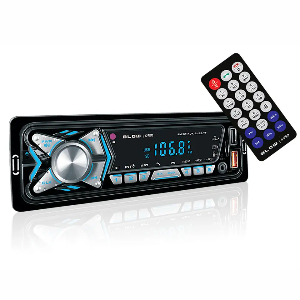 Auto-Rádio Bluetooth/MP3/AUX/FM C/ Controlo Remoto 1
