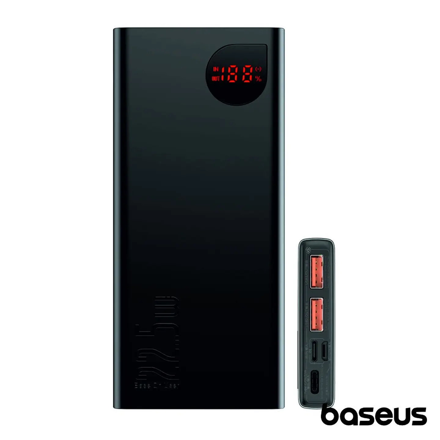 Powerbank 10000mAh PD QC 22.5W Preto Adaman BASEUS 1