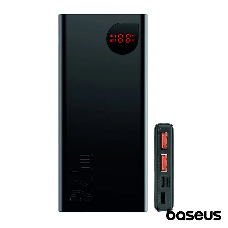 Powerbank 10000mAh PD QC 22.5W Preto Adaman BASEUS 1