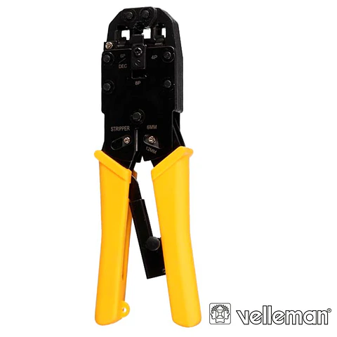 ALICATE DE CRAVAR 4P4C/6P4C/8P8C/RJ10/RJ11/RJ45 VELLEMAN