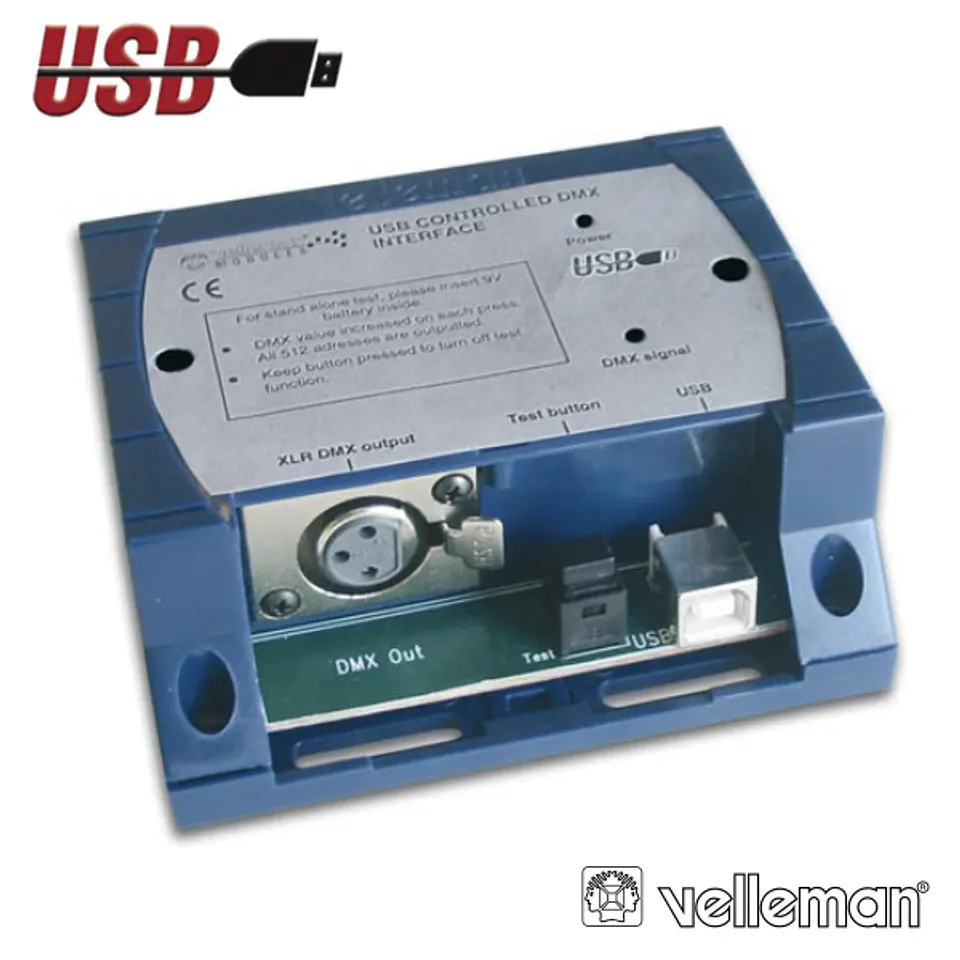 KIT CONTROLADOR DMX USB INTERFACE VELLEMAN 1