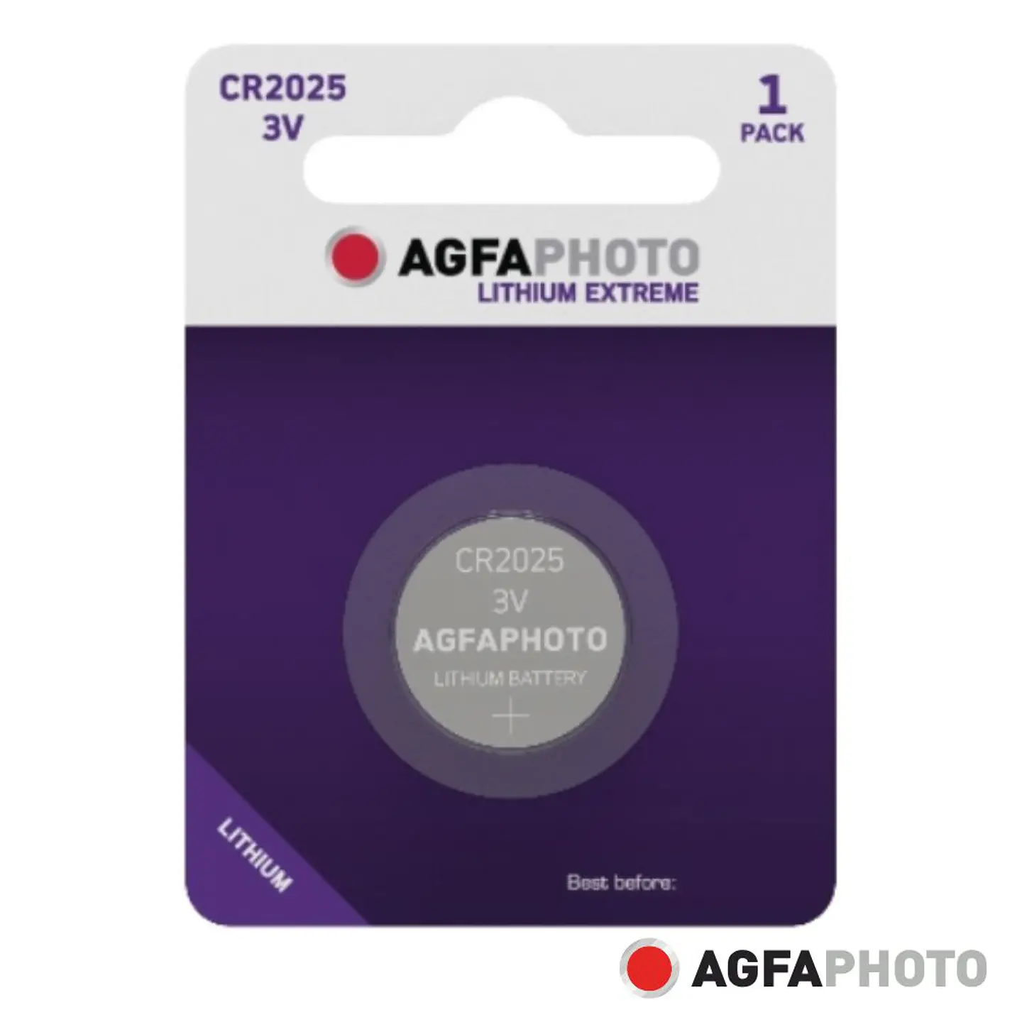 Pilha Lithium Botão CR2025 3V 1x Blister AGFAPHOTO 1