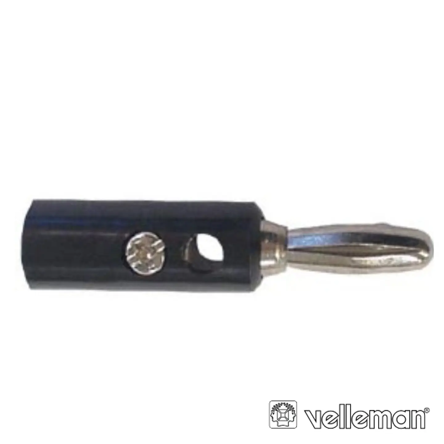 FICHA BANANA 4MM PRETA VELLEMAN 1