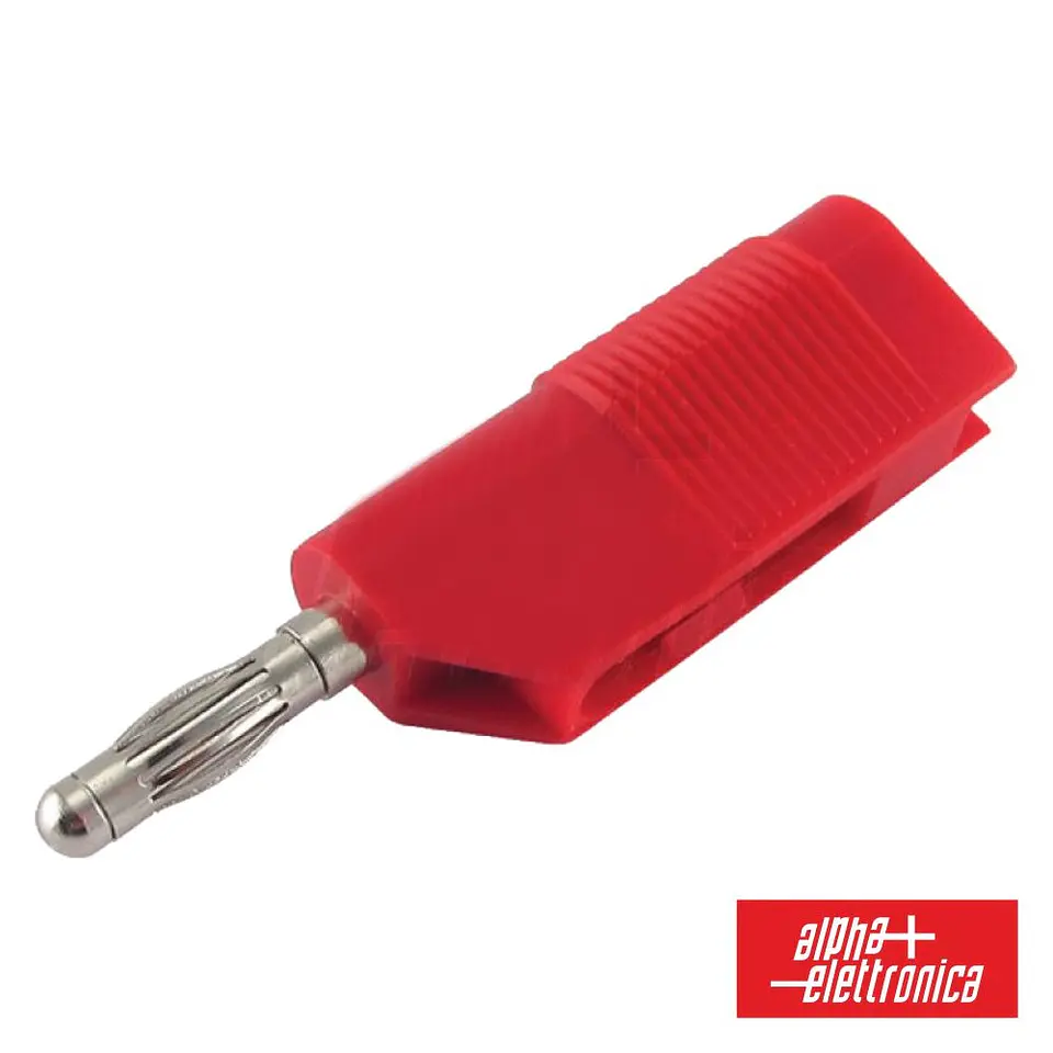 FICHA BANANA 4MM MACHO VERMELHO 1