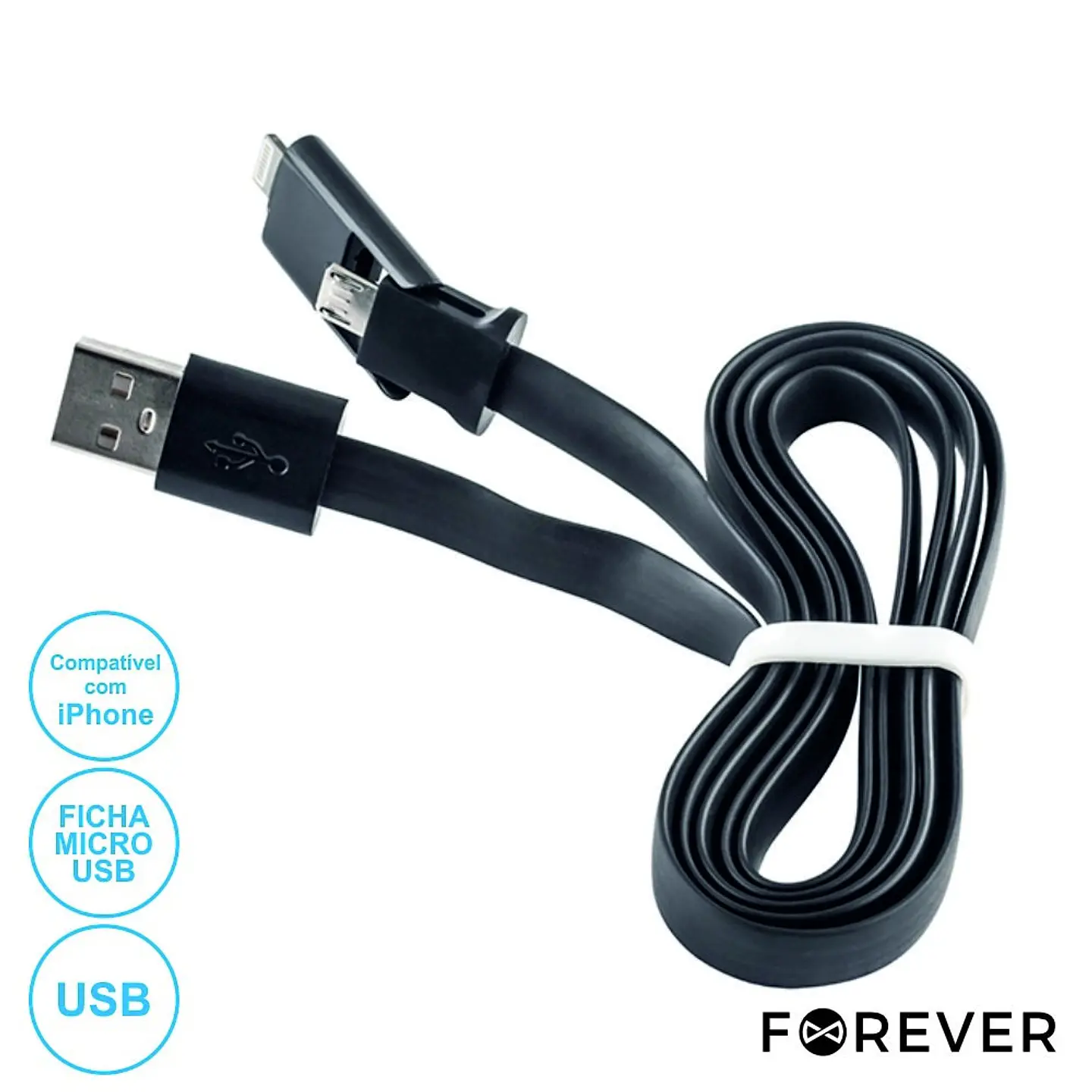 CABO USB-A 2.0 MACHO / MICRO USB-B E IPHONE 5/6 1