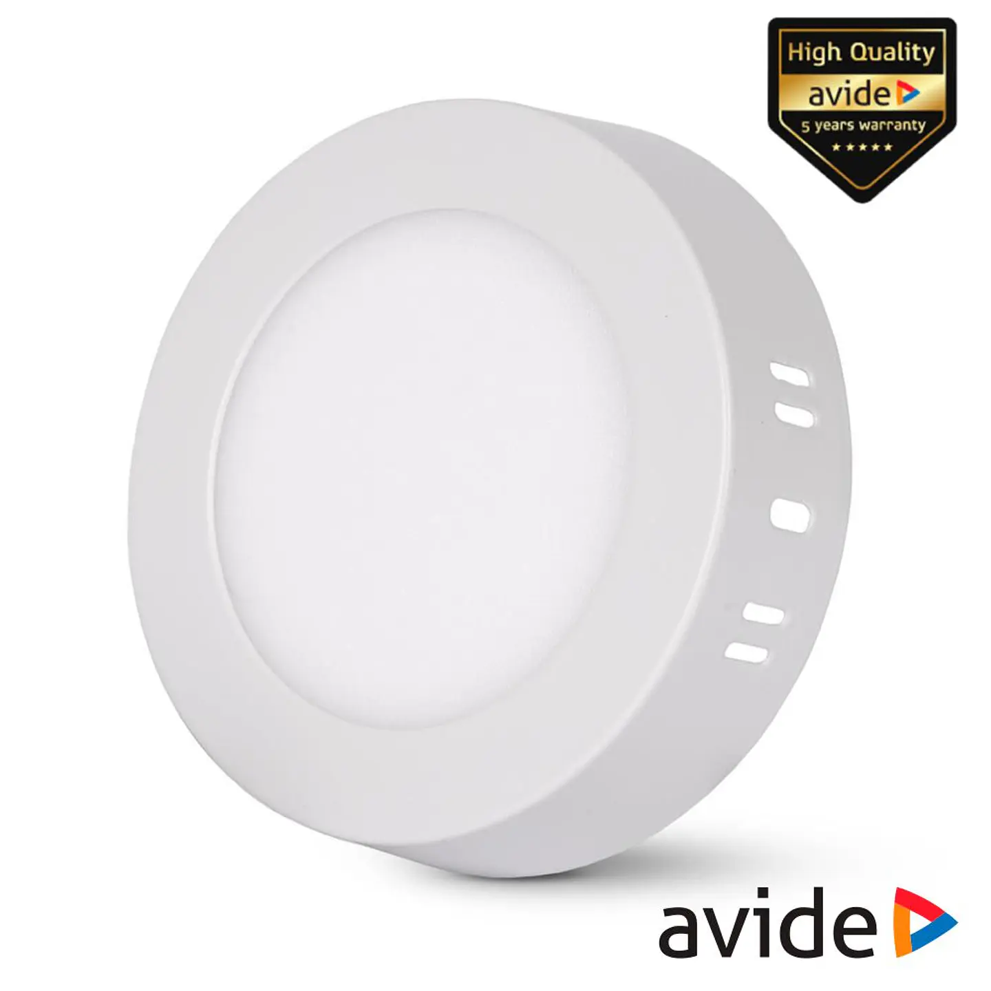 Painel LEDs Redondo Superfície CCT 6W 132mm 420lm AVIDE 1