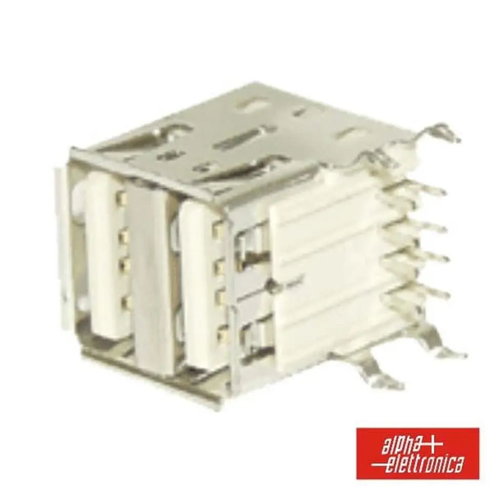 FICHA USB-A DUPLA 90º CIRCUITO IMPRESSO 1