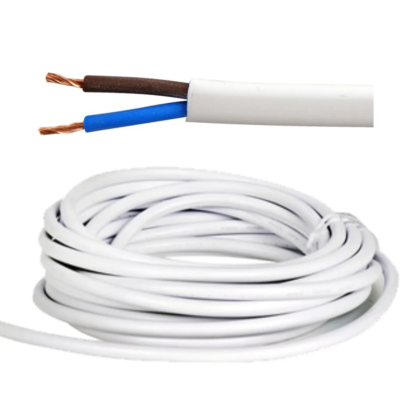 CABO ALIMENTAÇÃO ELÉTRICO 2X1.5MM² BRANCO 5M 1