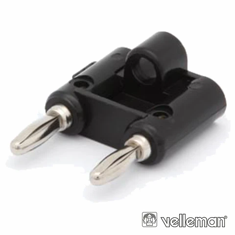 FICHA BANANA DUPLA 7MM PRETA VELLEMAN