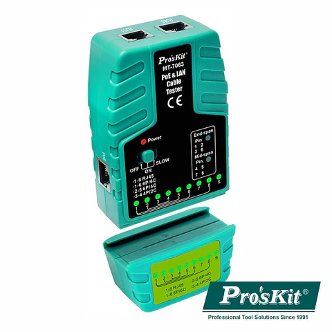 Testador de Cabos Rede RJ45/RJ11/RJ12/PoE PROSKIT