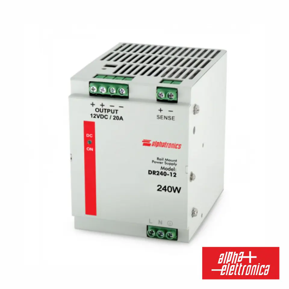 Fonte De Alimentação 12V 20A 240W DIN ALPHA 1