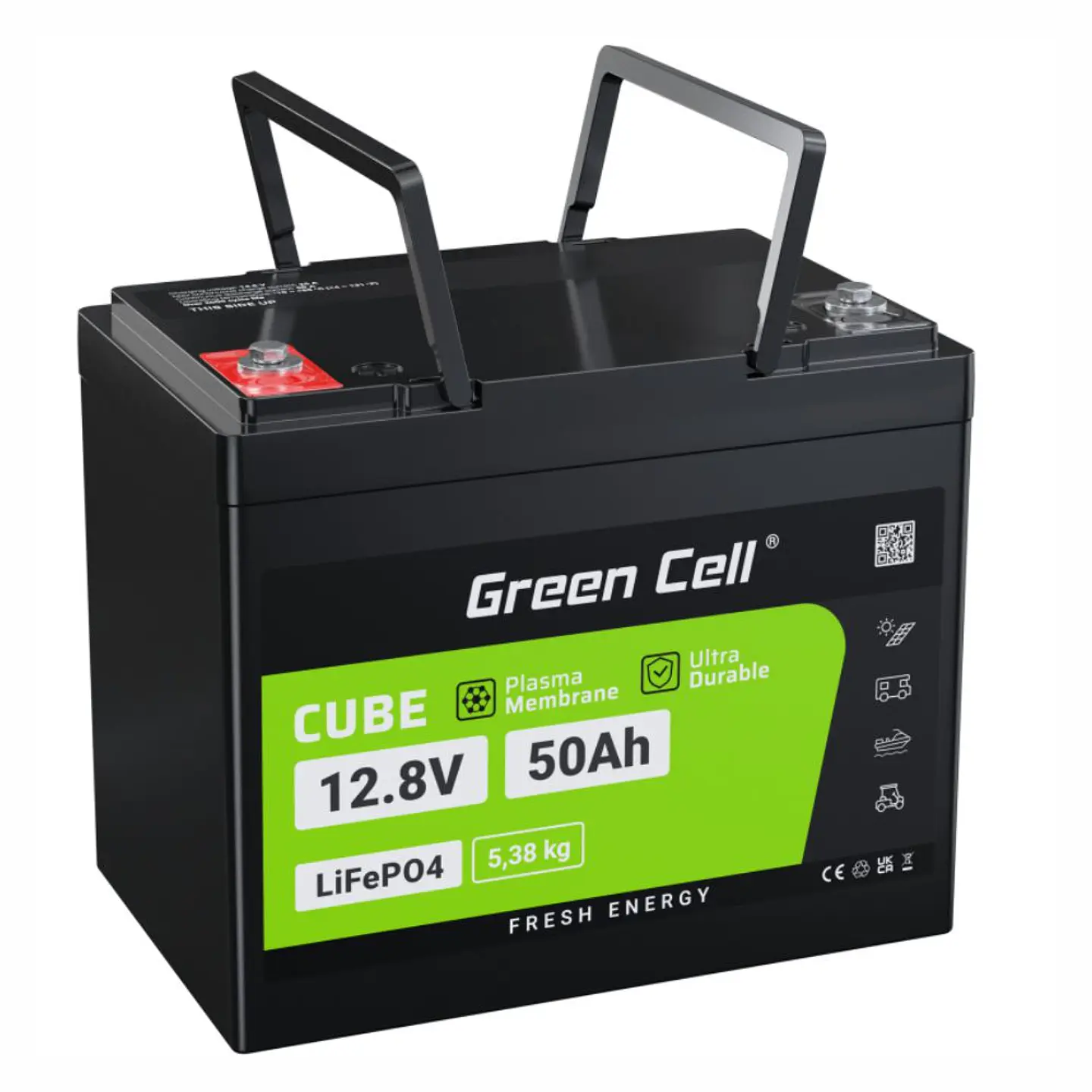 Bateria de Lítio LiFePO4 50000mAh 12.8V GREEN CELL 1