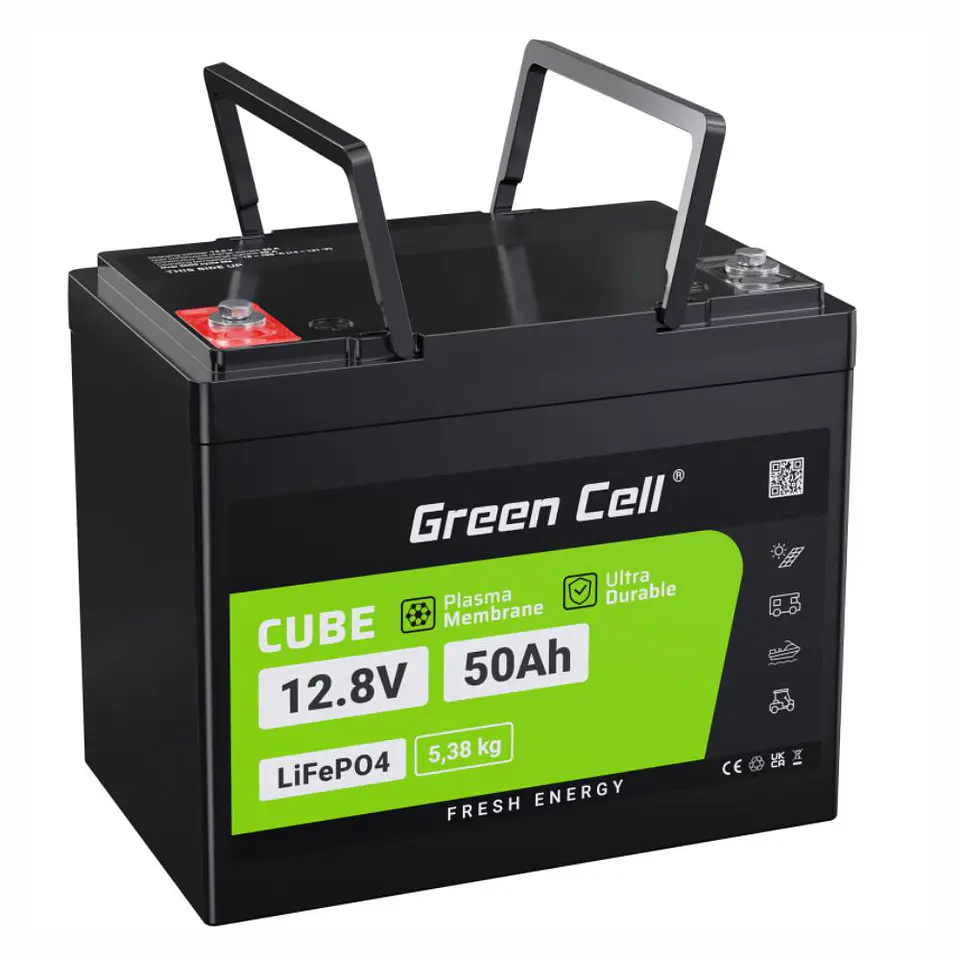 Bateria de Lítio LiFePO4 50000mAh 12.8V GREEN CELL 1