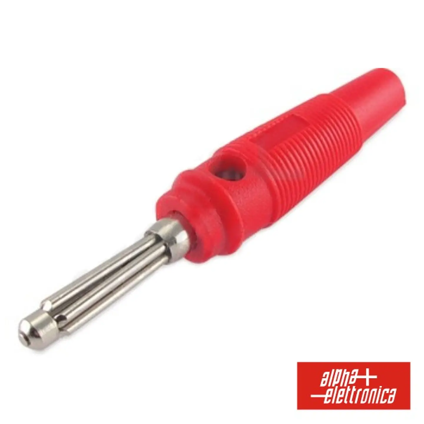 FICHA BANANA 4MM MACHO VERMELHA 1