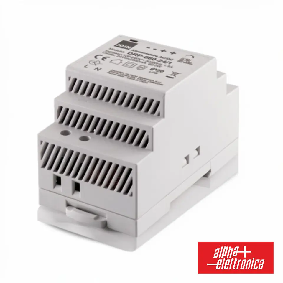 Fonte De Alimentação 24V 2.5A 60W DIN ALPHA 1