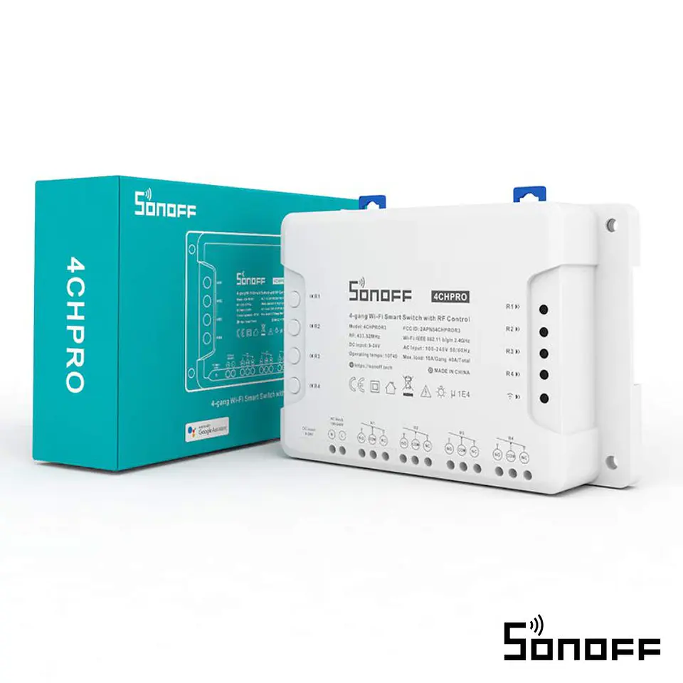 Módulo 4 Interruptores Inteligentes WiFi+RF 4CHR3/PROR3 1
