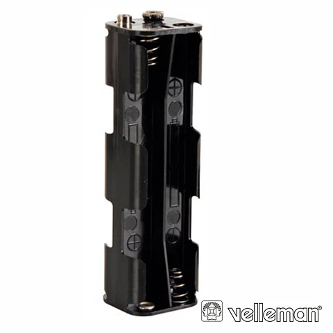 SUPORTE P/ 8 PILHAS AA C/ TERMINAIS CLIP VELLEMAN